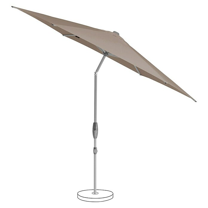 Suncomfort Marktschirm Shell-Turn (Light Taupe, Durchmesser Bespannung: 300 cm) | BAUHAUS