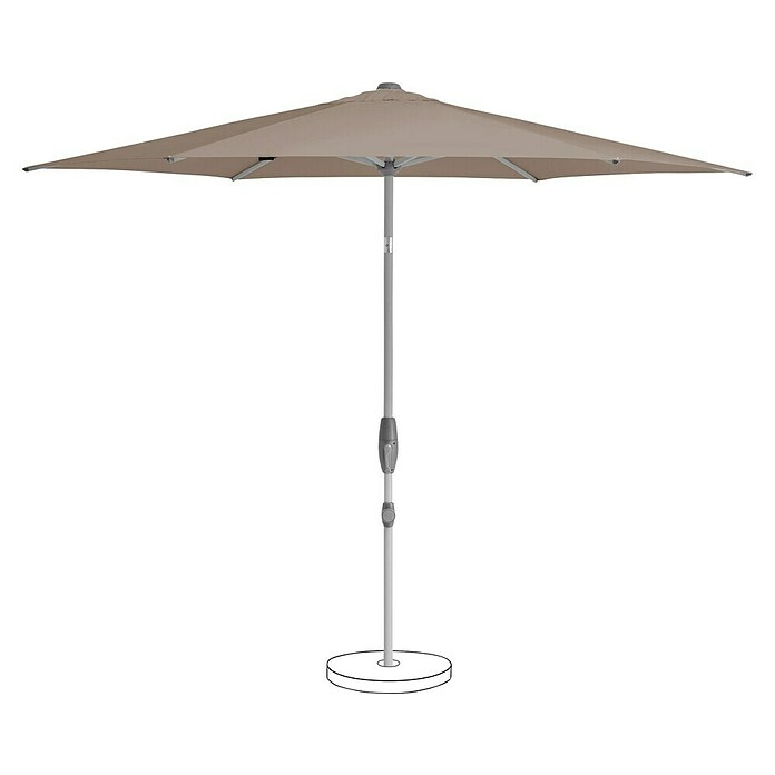 Suncomfort Marktschirm Shell-Turn (Light Taupe, Durchmesser Bespannung: 300 cm) | BAUHAUS