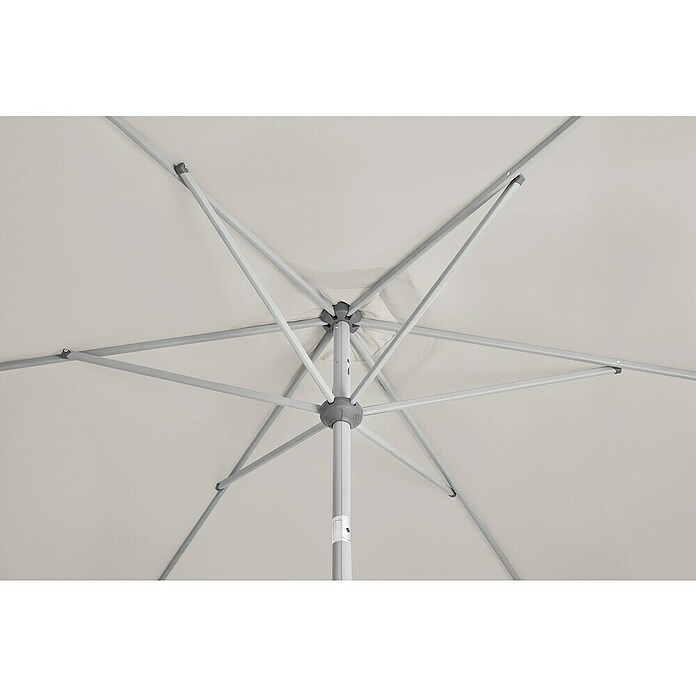 Suncomfort Marktschirm Shell-Turn (Hellgrau, Durchmesser Bespannung: 330 cm) | BAUHAUS