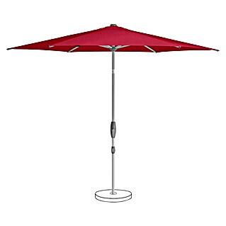 Suncomfort Marktschirm Shell-Turn (Aurora Rot, Durchmesser Bespannung: 300 cm)