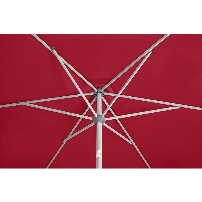 Suncomfort Marktschirm Shell-Turn (Aurora Rot, Durchmesser Bespannung: 330 cm) | BAUHAUS
