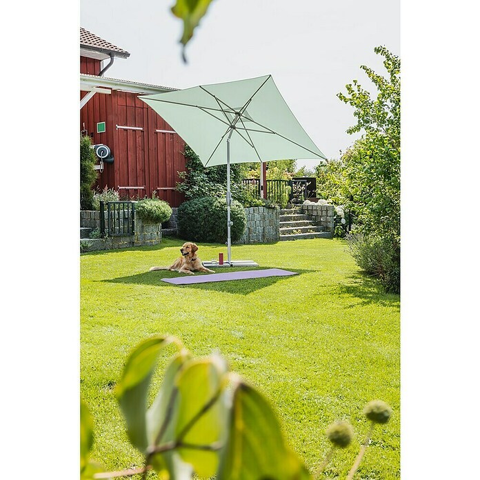 Suncomfort Marktschirm Shell-Turn (Frost Grün, Durchmesser Bespannung: 300 cm) | BAUHAUS