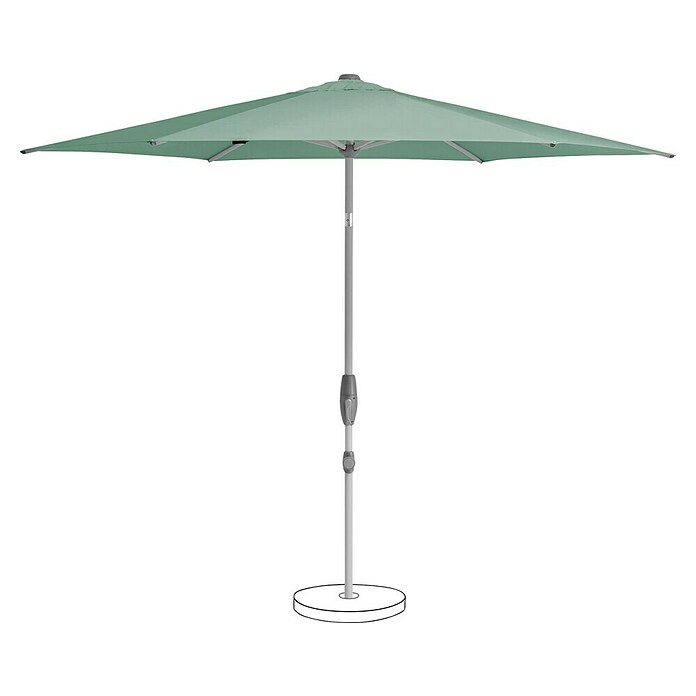 Suncomfort Marktschirm Shell-Turn (Frost Grün, Durchmesser Bespannung: 300 cm) | BAUHAUS