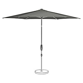 Suncomfort Marktschirm Shell-Turn (Steingrau, Durchmesser Bespannung: 330 cm)