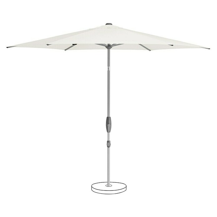 Suncomfort Marktschirm Shell-Turn (Ecru, Durchmesser Bespannung: 300 cm) | BAUHAUS