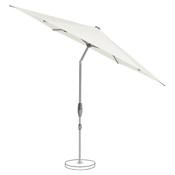 Suncomfort Marktschirm Shell-Turn (Ecru, Durchmesser Bespannung: 300 cm) | BAUHAUS