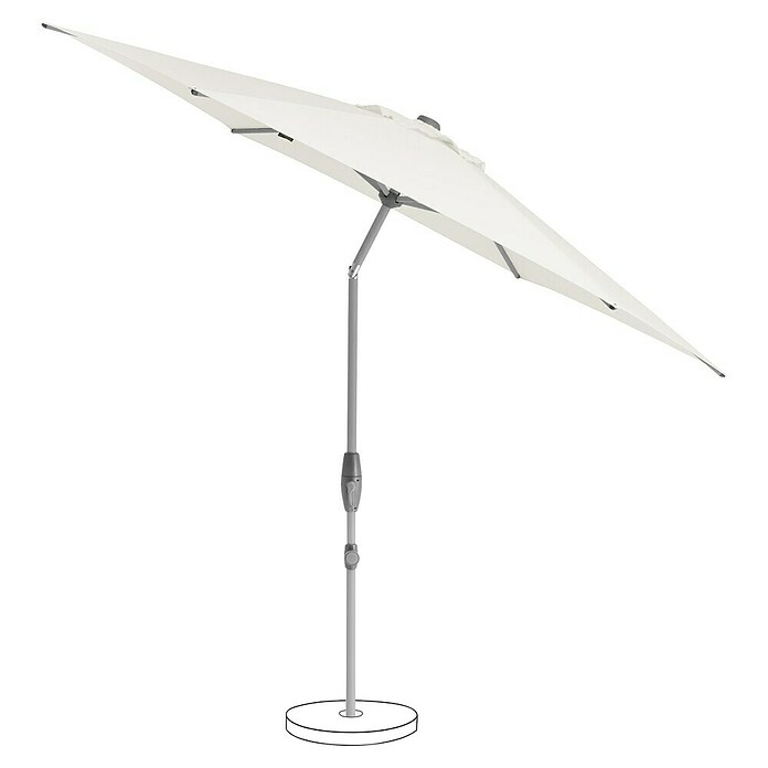 Suncomfort Marktschirm Shell-Turn (Ecru, Durchmesser Bespannung: 330 cm) | BAUHAUS