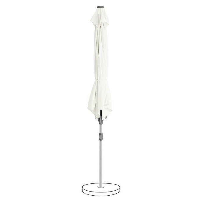 Suncomfort Marktschirm Shell-Turn (Ecru, Durchmesser Bespannung: 330 cm) | BAUHAUS