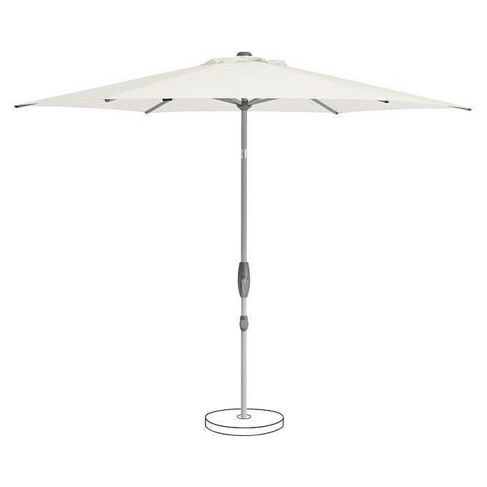 Suncomfort Marktschirm Shell-Turn (Ecru, Durchmesser Bespannung: 330 cm) | BAUHAUS