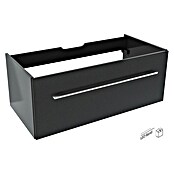 Camargue Stella Waschtischunterschrank (49 x 99,5 x 39 cm, 1 Schubkasten, Mit Beleuchtung, Grafit)