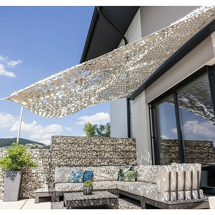 Windhager Zaštita od sunca, jedro Cote d'Azur  (D x Š: 3 x 4 m, Poliester, Siva, bijela) | BAUHAUS
