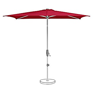 Suncomfort Marktschirm Shell-Turn (Aurora Rot, Bespannungsmaß (L x B): 250 x 200 cm)