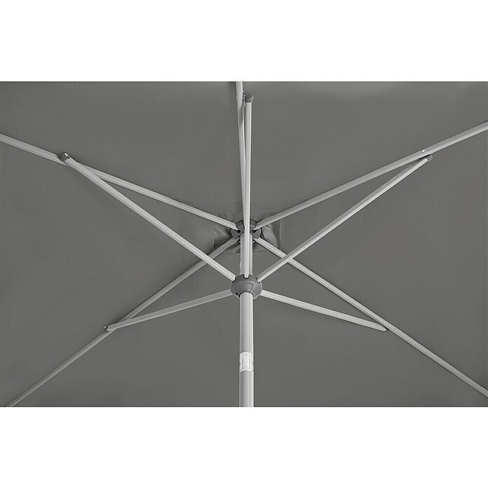 Suncomfort Marktschirm Shell-Turn (Steingrau, Bespannungsmaß (L x B): 250 x 200 cm) | BAUHAUS