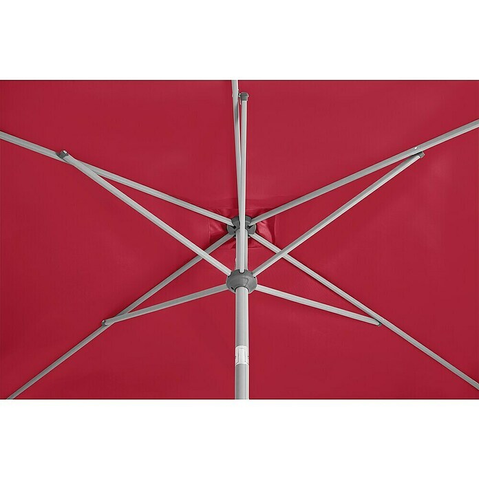 Suncomfort Marktschirm Shell-Turn (Aurora Rot, Bespannungsmaß (L x B): 250 x 200 cm) | BAUHAUS