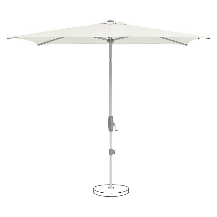 Suncomfort Marktschirm Shell-Turn (Ecru, Bespannungsmaß (L x B): 250 x 200 cm) | BAUHAUS