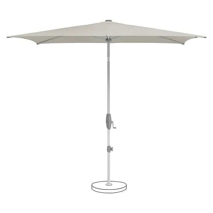 Suncomfort Marktschirm Shell-Turn - Hellgrau, Bespannungsmaß (L x B): 250 x 200 cm - Der elegante Sonnenschirm bietet optimalen Schatten und ist ein stilvolles Accessoire für jeden Außenbereich.
