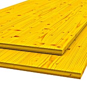 3-Schicht-Schaltafel (300 x 50 x 2,7 cm, Fichte/Tanne, Imprägniert, Gelb)