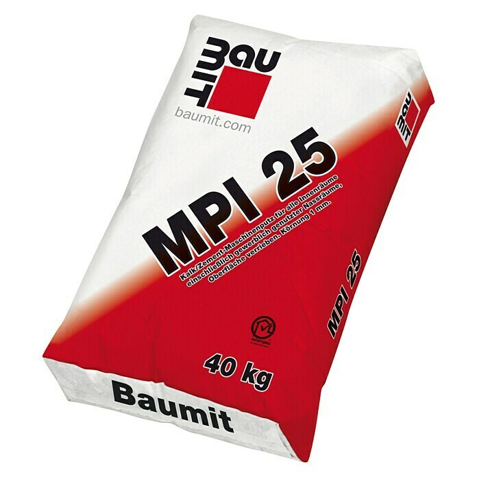 Baumit Kalk-Zement-Maschinenputz MPI 25 (40 kg, Körnung: 0 - 1 mm)