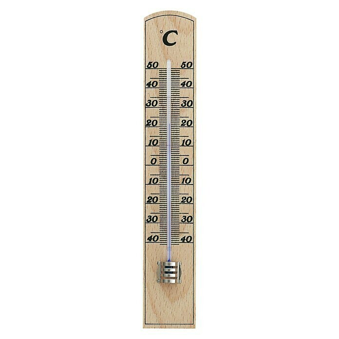 TFA Dostmann Innen-Thermometer (Analog, 15 x 206 mm, Holz)