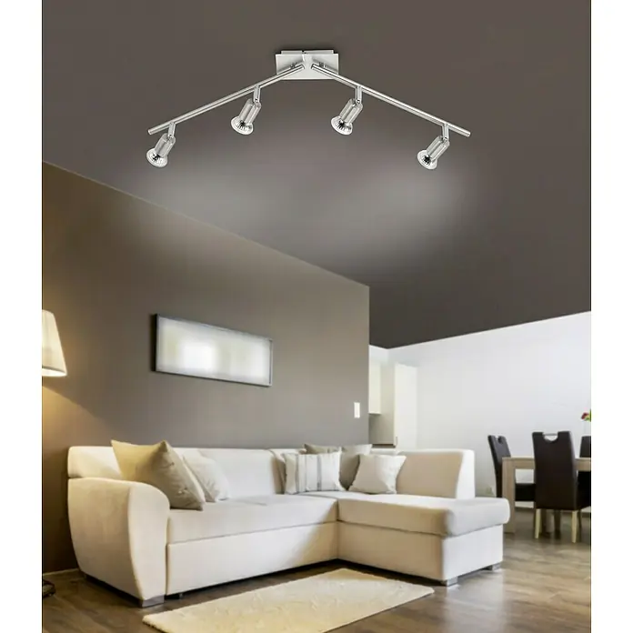 Tween Light Estima LED-Wandstrahler - 12 W, L x B x H: 80 x 74 x 16 cm, Stahl, Warmweiß, 4 Stk. - Moderner Deckenstrahler mit vier Leuchten. Die verstellbaren Spots sorgen für eine flexible Beleuchtung in jedem Raum und schaffen eine angenehme Atmosphäre.