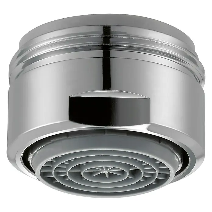 Neoperl Cascade SLC Wassersparstrahlregler - 2 Stk., 9 l/min, Chrom - Bild einer verchromten Wasserhahnbelüfter, der für einen gleichmäßigen Wasserfluss sorgt. Perfekt, um Wasser zu sparen und Spritzer zu reduzieren.