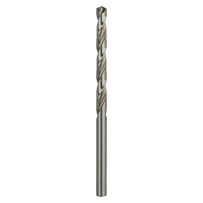 Bosch Metallbohrer - Durchmesser Bohrer: 4,8 mm - Das Bild zeigt einen Spiralbohrer, der für Bohrarbeiten in verschiedenen Materialien geeignet ist. Er ist robust und präzise gefertigt.