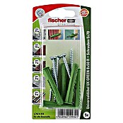 Fischer Greenline Universaldübel-Set UX 8 x 50 R S GREEN K (Durchmesser Dübel: 8 mm, Länge Dübel: 50 mm, 5 Stk., Mit Rand, Spanplattenschraube)