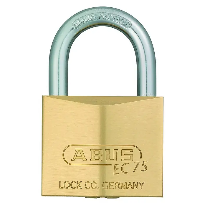 Abus Vorhängeschloss 75/50B x H: 50 x 77 mm, Bügelstärke: 8 mm, Material Bügel: Stahl - Abus EC 75 Vorhängeschloss mit Nano Protect Bügel für erhöhten Korrosionsschutz und langer Lebensdauer, ideal für den universellen Einsatz.