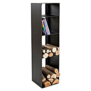 Holzkorb Peter (30 x 30 x 120 cm, Stahl, Schwarz)