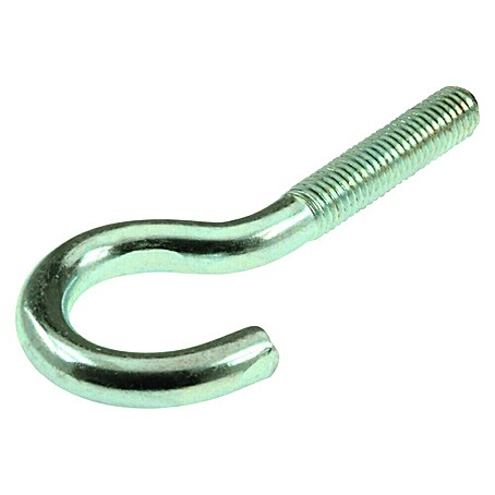 Schraubhaken (Länge: 60 mm, M 6, Verzinkt, 4 Stk., Gebogen)