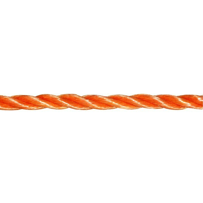PP-touw, per meter (Diameter: 8 mm, Polypropyleen, Oranje, 3 gedraaide strengen)