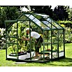 Vitavia Gewächshaus (1,95 x 1,95 x 1,97 m, Farbe: Smaragd, Einscheibensicherheitsglas (ESG), 3 mm)
