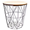 Mesa auxiliar Luke (Ø x Al: 29 x 31 cm, Tablero de fibra de madera de densidad media (MDF), Marrón claro)