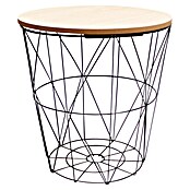 Mesa auxiliar Luke (Ø x Al: 29 x 31 cm, Tablero de fibra de madera de densidad media (MDF), Marrón claro)