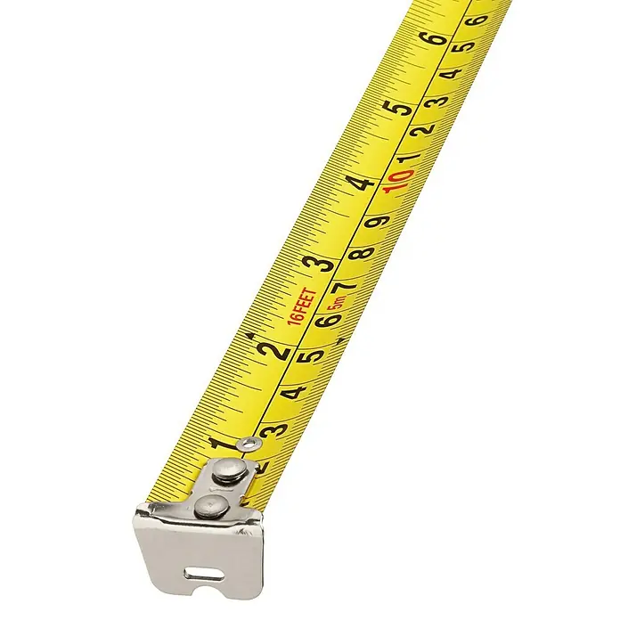 Hazet Taschenbandmaß 2154N-2 - Länge Maßband: 2 m - Gelbes Maßband mit Metalleinfassung und gut sichtbaren Markierungen zur präzisen Messung.