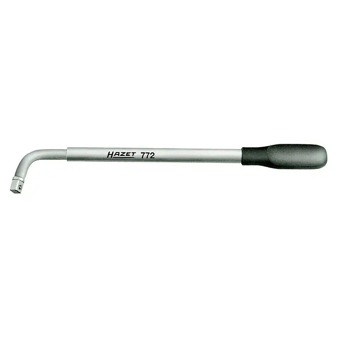 Hazet Teleskop-Radmutternschlüssel 772 - Teleskopierbar: 303 mm - 535 mm, Antriebsgröße: ½″ - HAZET 772 Steckschlüssel-Winkelstück mit ergonomischem Griff für präzises Anziehen und Lösen von Schrauben in schwer zugänglichen Bereichen.