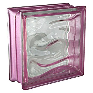 Fuchs Design Bloque de vidrio BM Reflex (Amatista, Aqua, 19 x 19 x 8 cm)
