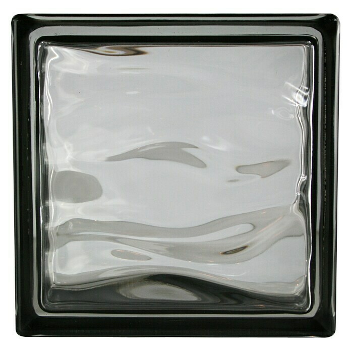 Fuchs Design Bloque de vidrio BM Reflex (Negro, Aqua, 19 x 19 x 8 cm)