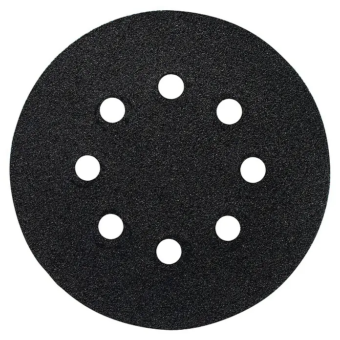 Craftomat Schleifblätter BFCC - Durchmesser: 125 mm, Körnung: 120, Gelocht - Schleifscheibe mit acht Löchern für eine effiziente Staubabsaugung. Ideal für Schleifarbeiten mit Exzenterschleifern.