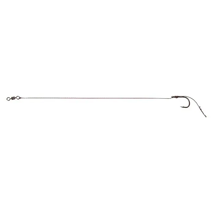 Westline Boilie Rig C-II - Größe: 2, Mit Widerhaken, Länge: 23 cm, 2 Stk. - Angelhaken mit Wirbel und Schnur, ein essentielles Werkzeug für jeden Angler, um den perfekten Fang zu sichern.