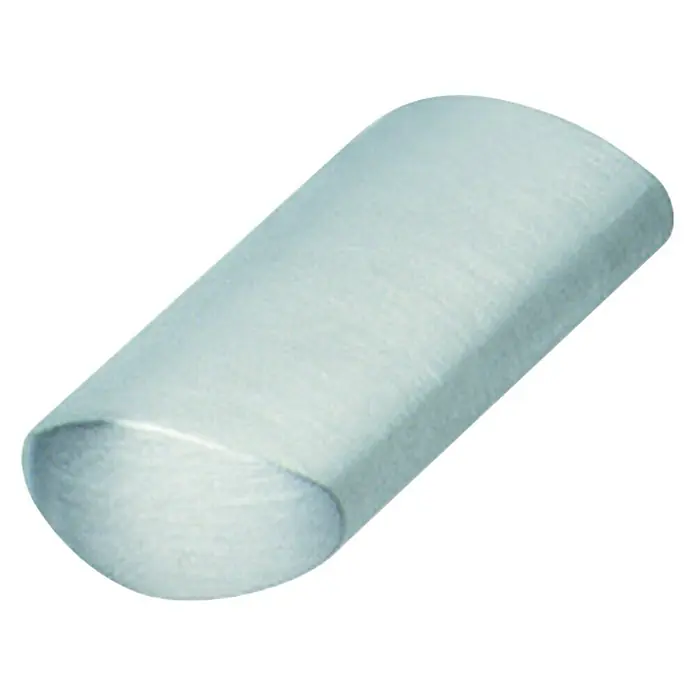 Häfele Pomo para muebles - Tipo de tirador del mueble: Botón, Ø x L: 6 x 12 mm - Primer plano de un tirador cilíndrico plateado para armario con extremos redondeados y superficie cepillada.