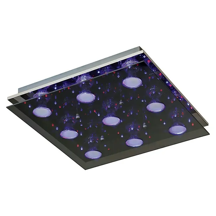 Tween Light Plafón LED Susa - 17,92 W, L x An x Al: 42 x 42 x 7,5 cm, Blanco cálido - Lámpara de techo LED cuadrada con efecto cielo estrellado. La lámpara moderna proporciona una iluminación ambiental en cualquier habitación.