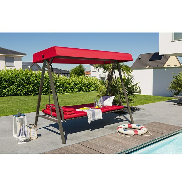 Sunfun Maja Hollywoodschaukel230 x 135 x 188 cm, Rot Unknown