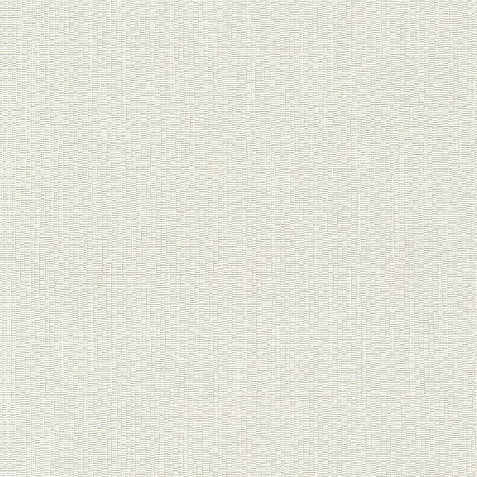 Rasch Vliestapete Längsstreifen - Weiß, Uni, 10,05 x 0,53 m - Nahtlose Textur mit einem dezenten Gewebemuster in hellen Farbtönen, ideal für Hintergründe und Designelemente.