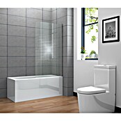 Corniche Mampara para bañera Cube (1 pieza, 80 x 140 cm, Blanco)
