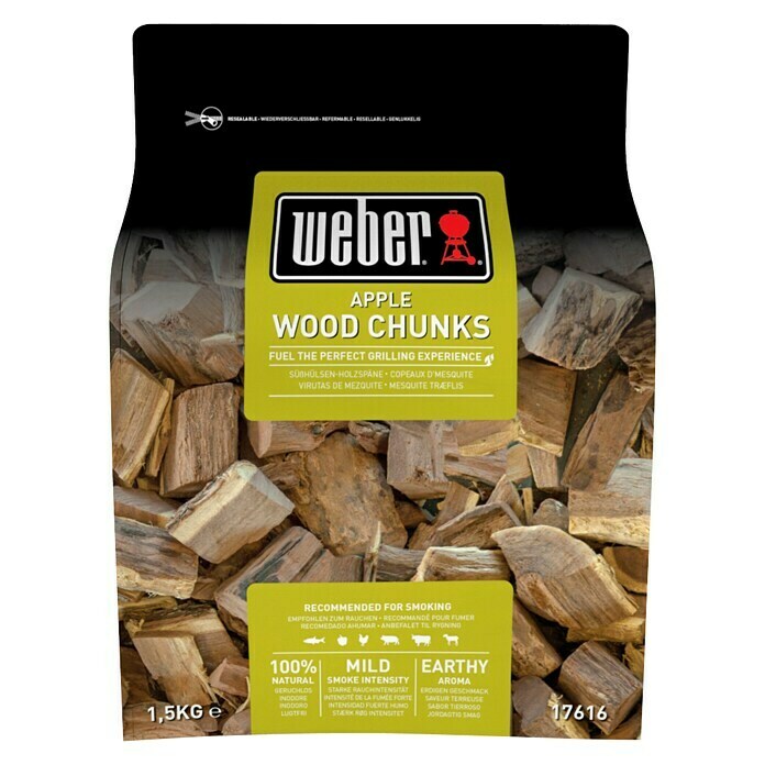 Weber Wood Chunks AppleApfel, 1,5 kg Front View