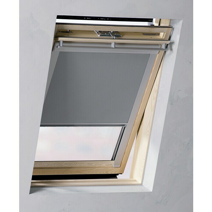 Expo Ambiente Dachfensterrollo SKY (B x H: 38,3 x 79,5 cm, Grau, Verdunkelung)