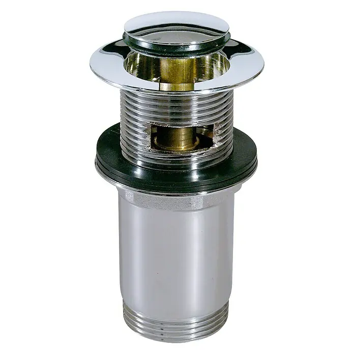 Válvula Clic Clac con sobradero - 1¼'', Bidé - Válvula de desagüe con acabado cromado, ideal para lavabos de baño. El material resistente garantiza durabilidad y funcionalidad fiable.