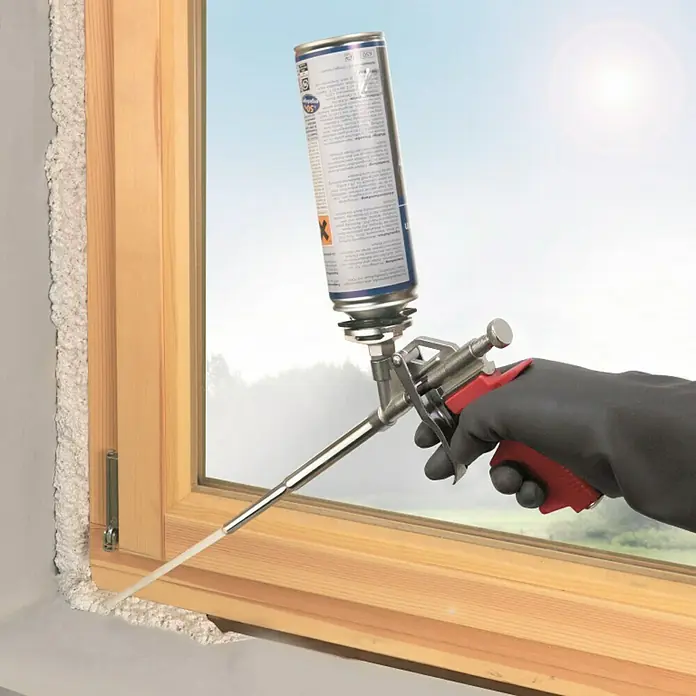 Connex Pistola de espuma B27430 - Apto para: Espuma de PU - Una lata de espuma expansiva se utiliza con una pistola de espuma para sellar ventanas. Óptimo para la instalación y el aislamiento.