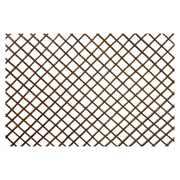 Nortene Sichtschutzelement - B x H: 0,5 x 1,5 m, Braun - Nahaufnahme eines braunen, rautenförmigen Geflechts, das sich ideal als Dekoration oder Hintergrund eignet.